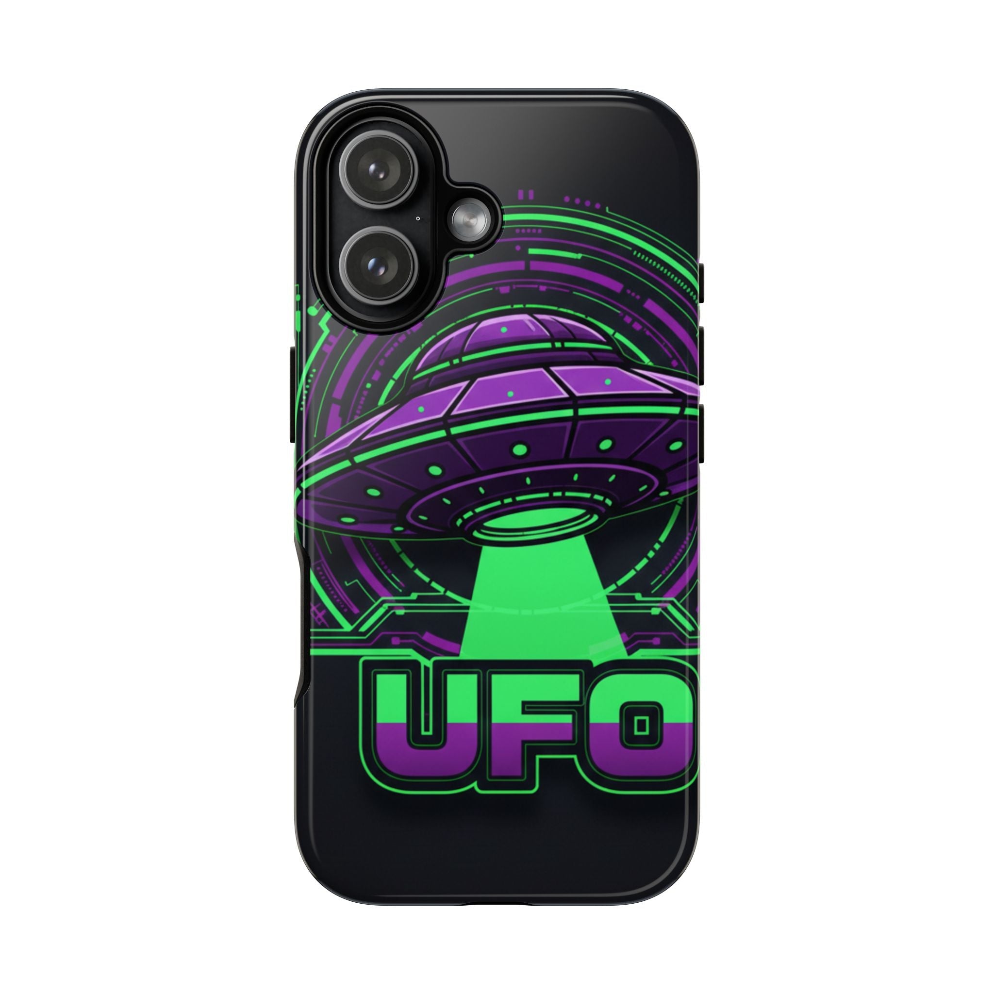 UFO Phone Case - Neon Alien Spaceship Protective Cover Printify