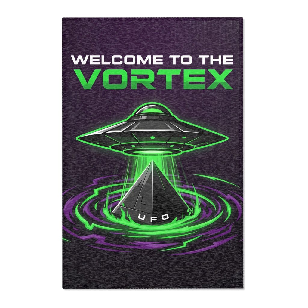UFO Vortex Area Rug, Alien Decor, Home Flooring, Sci-Fi Themed Rug, Unique Gifts, Living Room Accent Printify