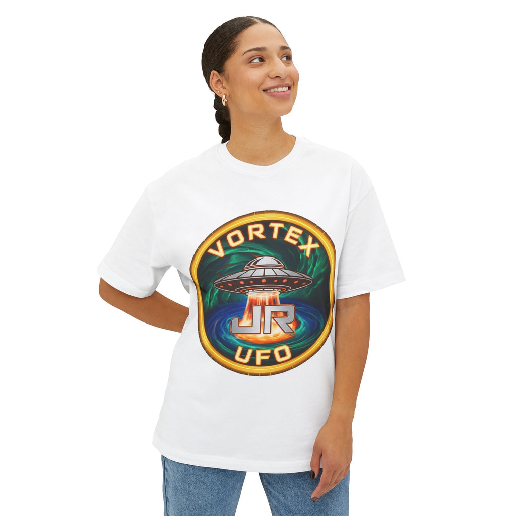 UFO Vortex Graphic Tee — Retro Alien Spaceship T-Shirt Printify