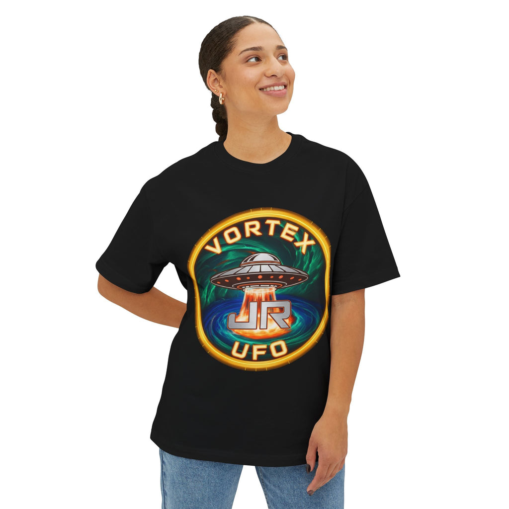 UFO Vortex Graphic Tee — Retro Alien Spaceship T-Shirt Printify