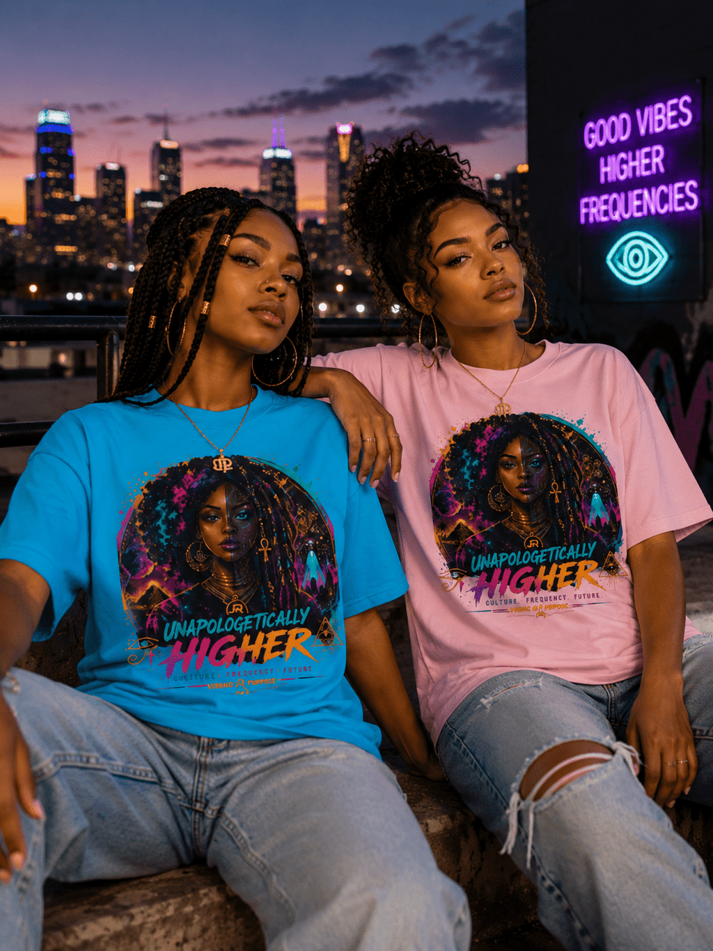 Unapologetically Higher T-Shirt — Afrocentric Spiritual Art Tee