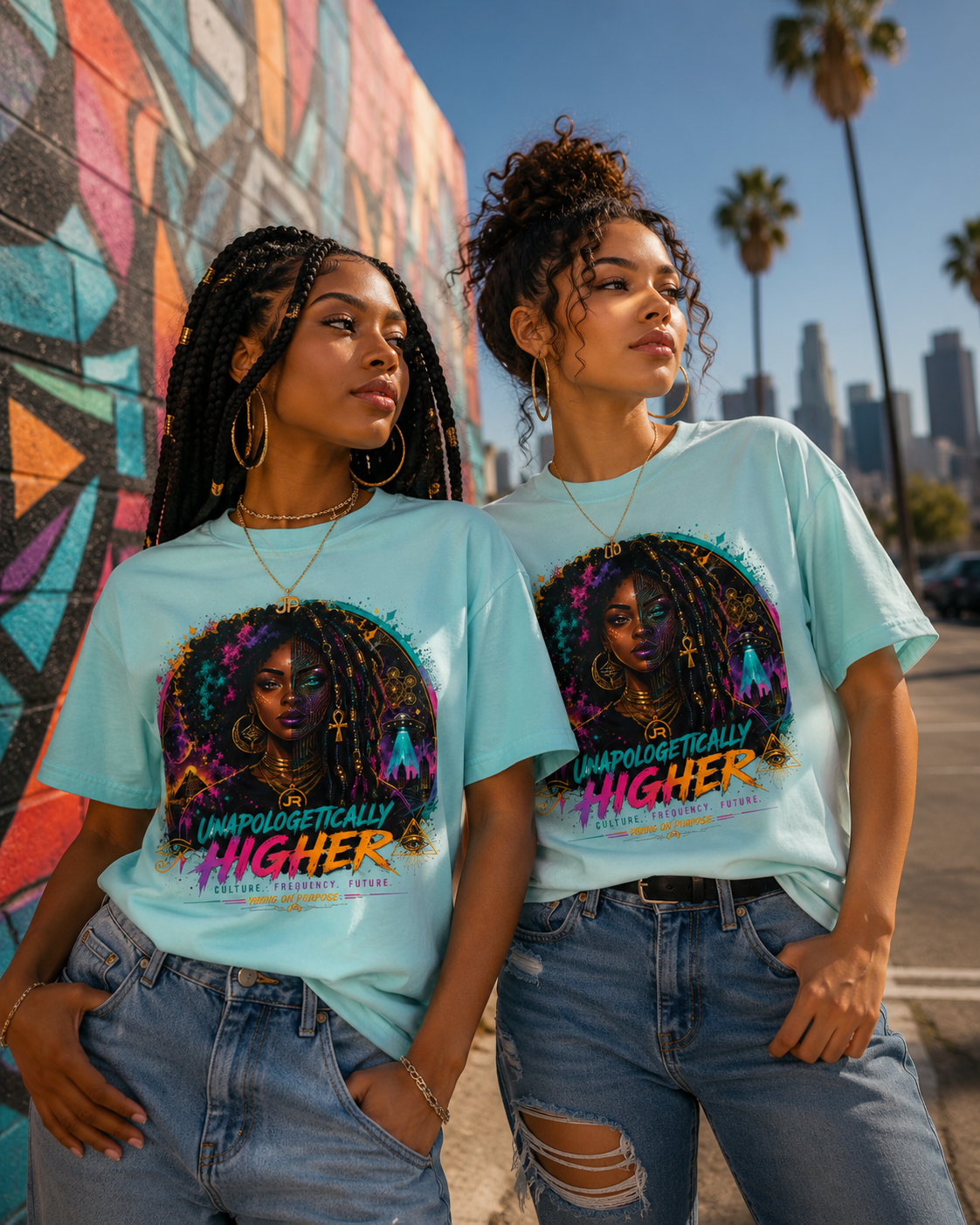 Unapologetically Higher T-Shirt — Afrocentric Spiritual Art Tee