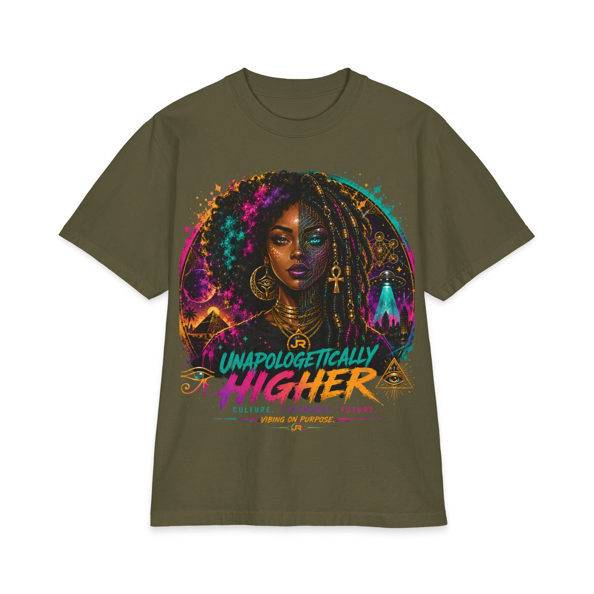 Unapologetically Higher T-Shirt — Afrocentric Spiritual Art Tee