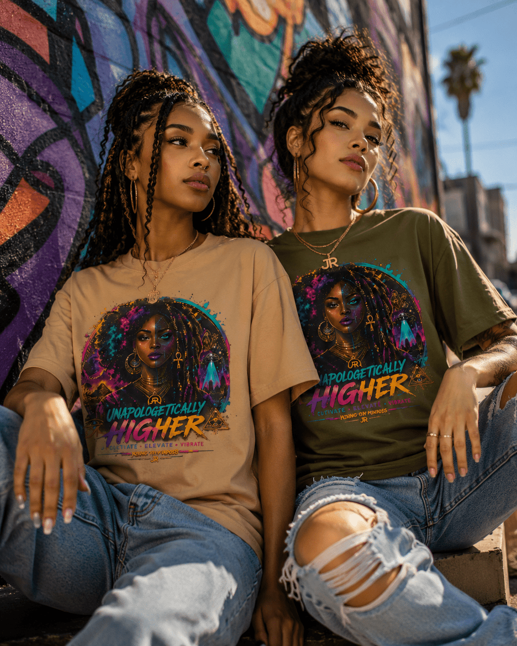 Unapologetically Higher T-Shirt — Afrocentric Spiritual Art Tee
