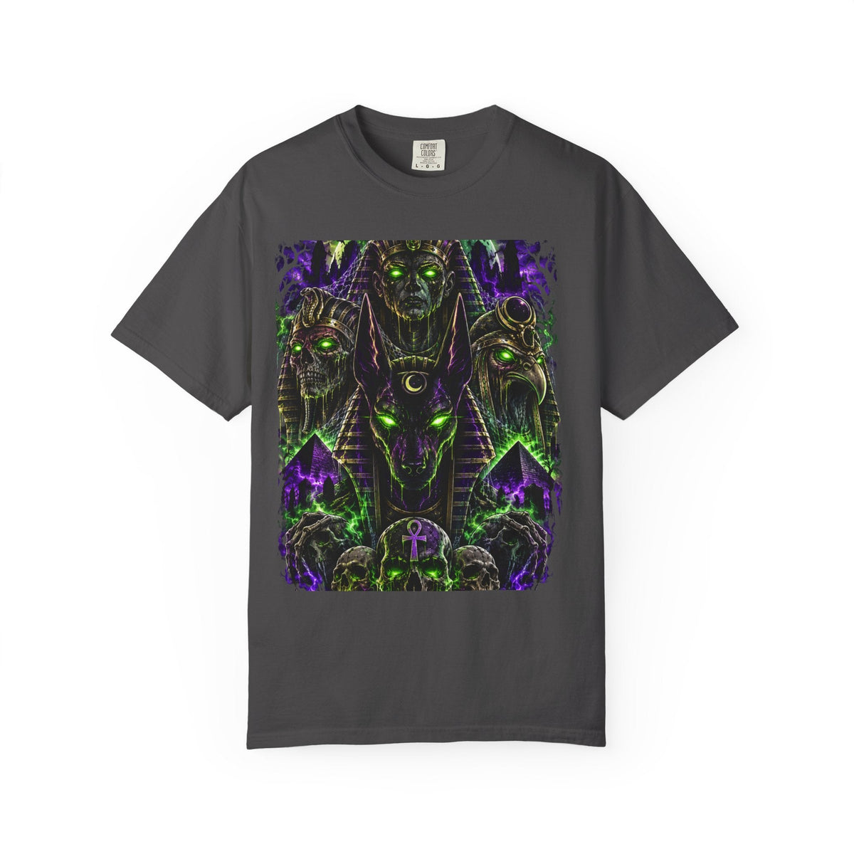 Underworld Pharaohs Tee — Anubis & Horus Dark Cosmic Streetwear