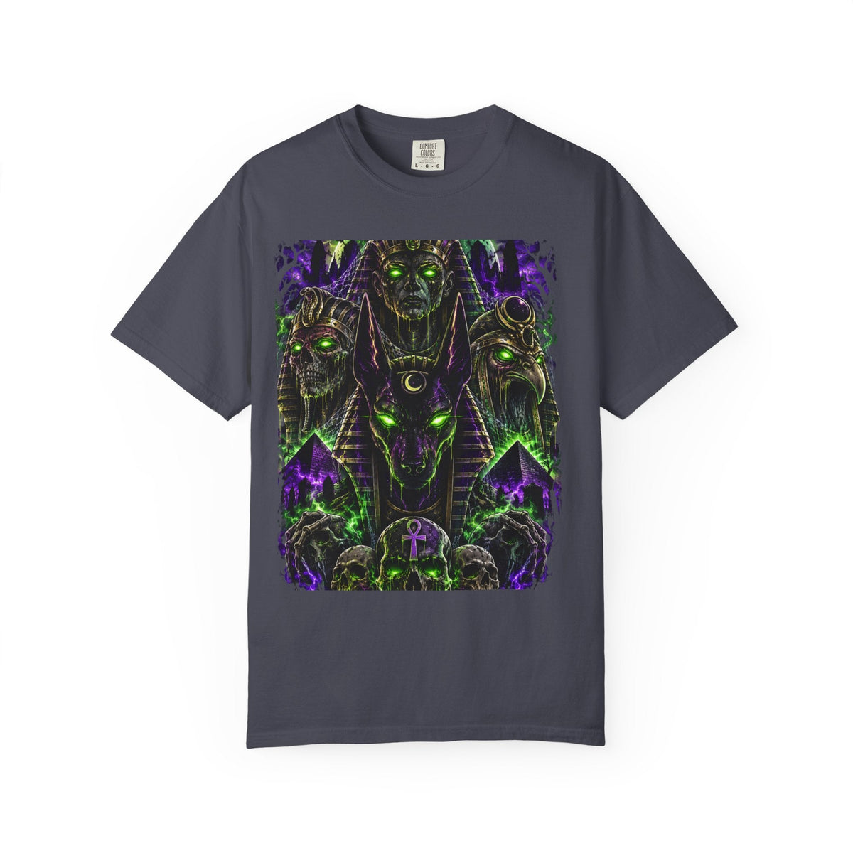 Underworld Pharaohs Tee — Anubis & Horus Dark Cosmic Streetwear