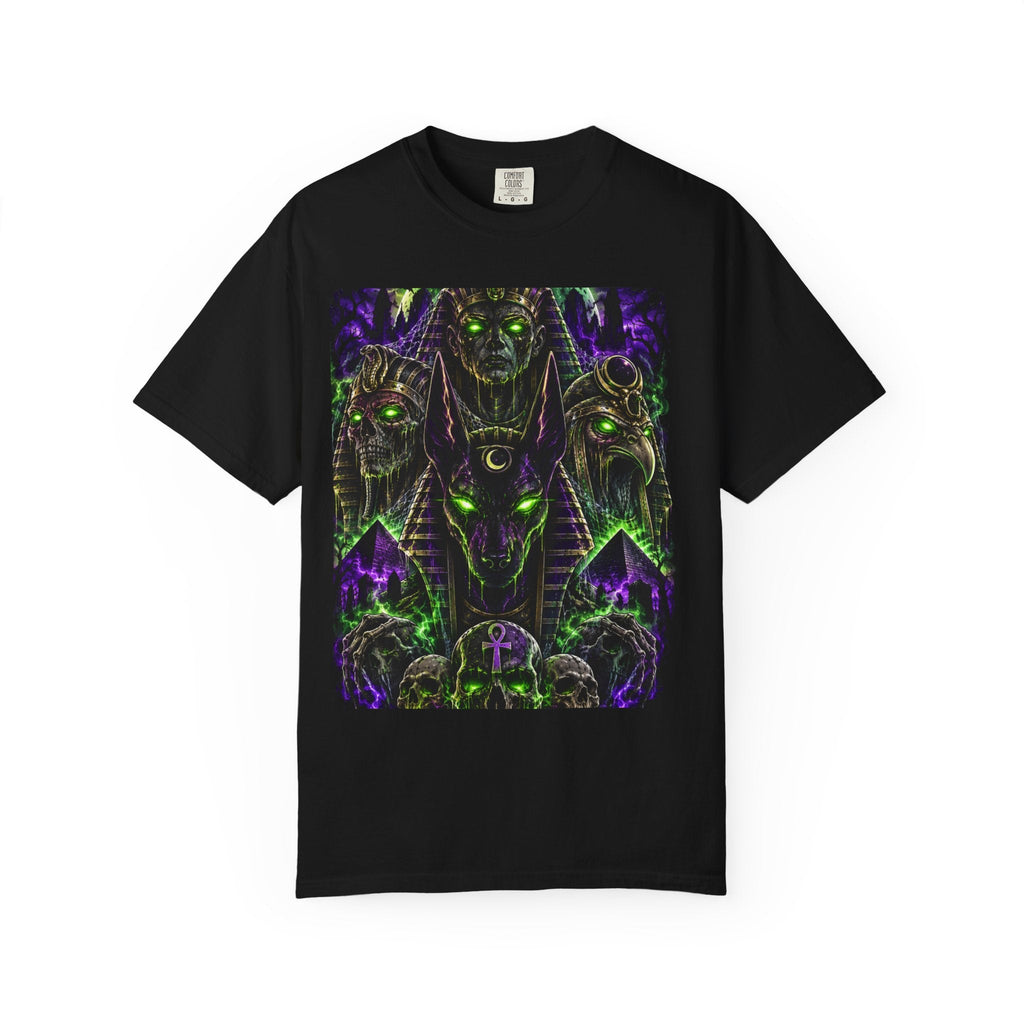 Underworld Pharaohs Tee — Anubis & Horus Dark Cosmic Streetwear