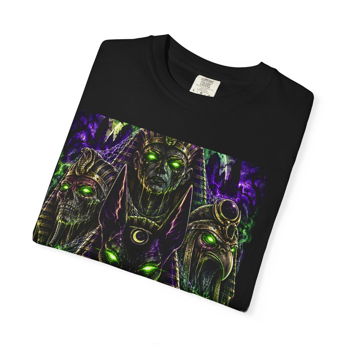 Underworld Pharaohs Tee — Anubis & Horus Dark Cosmic Streetwear