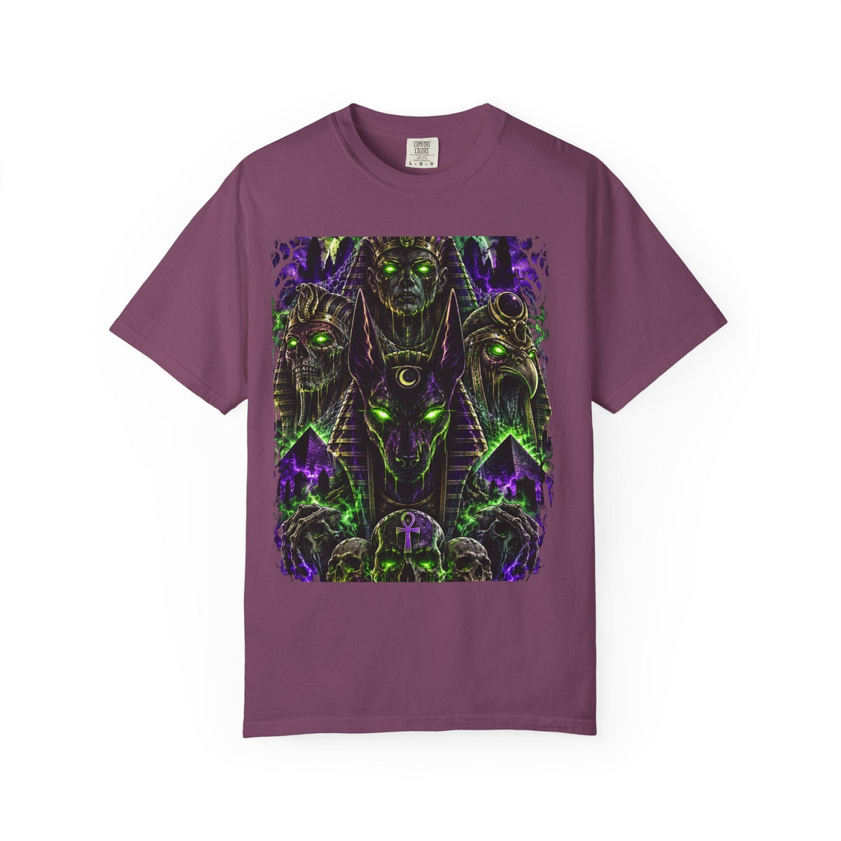 Underworld Pharaohs Tee — Anubis & Horus Dark Cosmic Streetwear