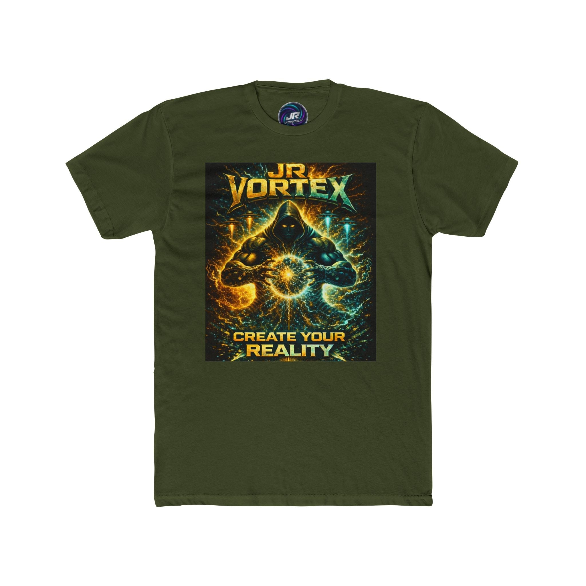 JR Vortex Create Your Reality Cosmic Streetwear Tee Printify