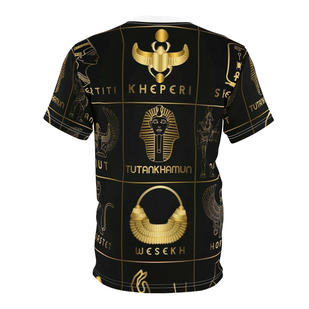 Egyptian Tee — All-Over Print Hieroglyphic Design Printify