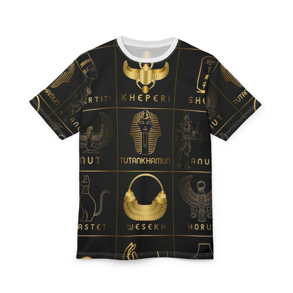Egyptian Tee — All-Over Print Hieroglyphic Design Printify
