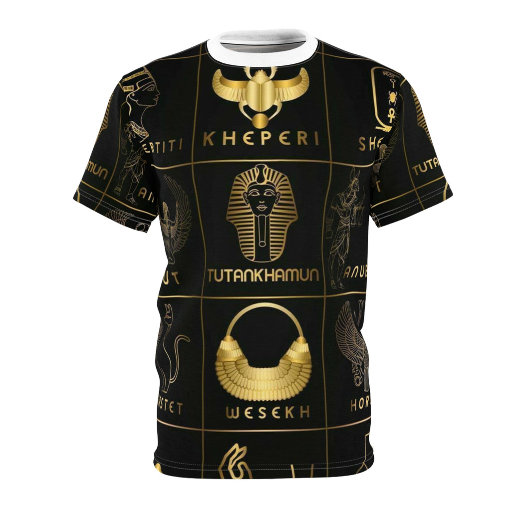 Egyptian Tee — All-Over Print Hieroglyphic Design Printify
