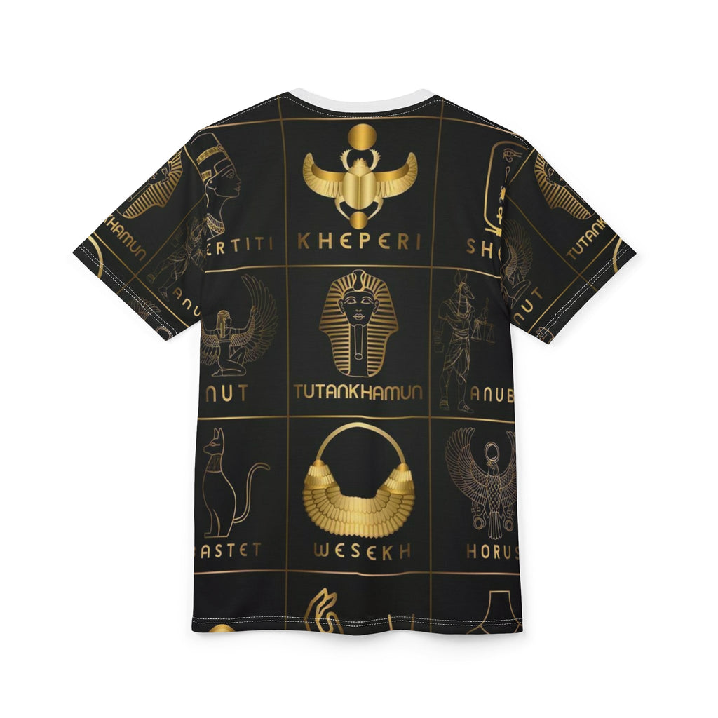 Egyptian Tee — All-Over Print Hieroglyphic Design Printify