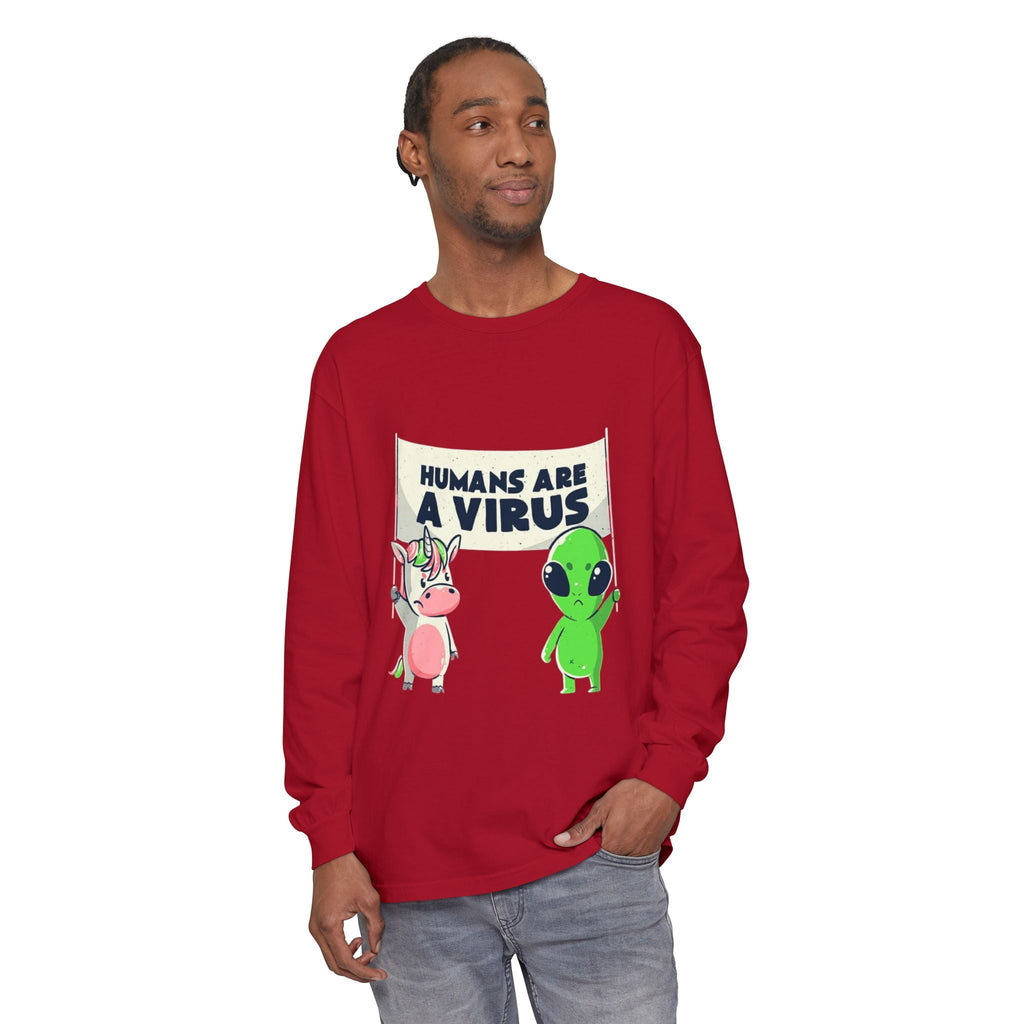 Alien Truth Long Sleeve – Humans Are a Virus Printify