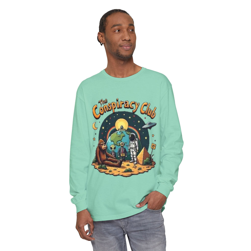 The Conspiracy Club™ Long Sleeve Shirt | UFO Alien Bigfoot Streetwear Printify