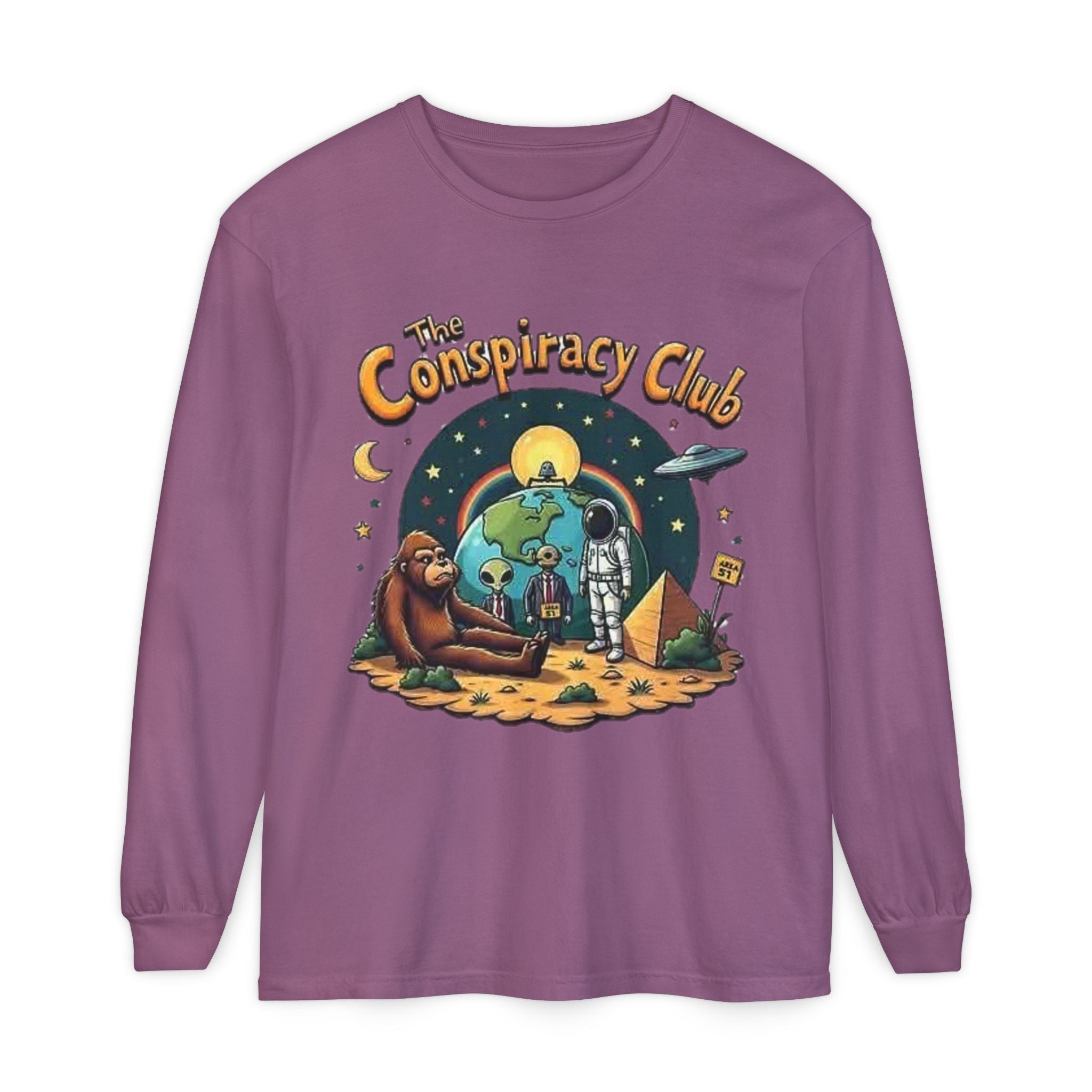 The Conspiracy Club™ Long Sleeve Shirt | UFO Alien Bigfoot Streetwear Printify
