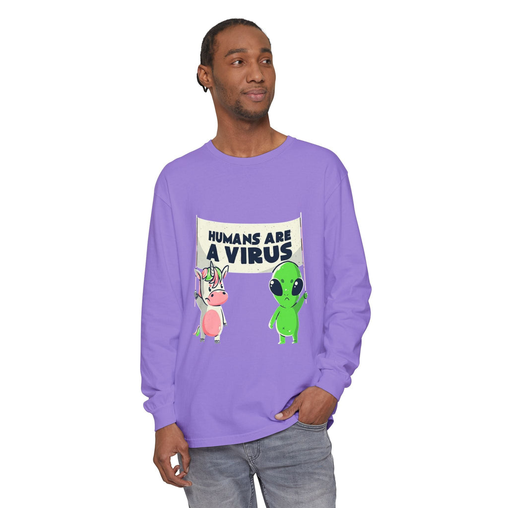 Alien Truth Long Sleeve – Humans Are a Virus Printify