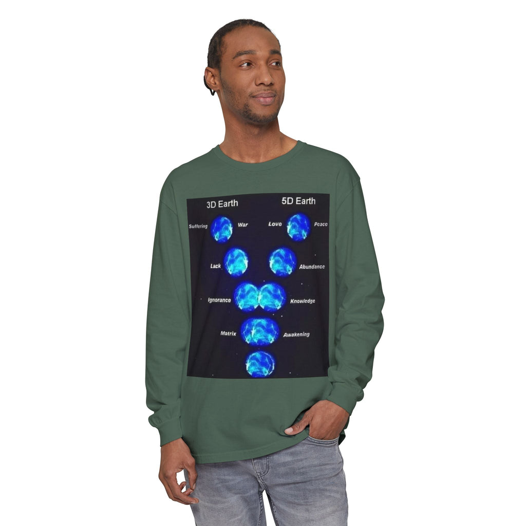 Unisex Garment-dyed Long Sleeve T-Shirt Printify