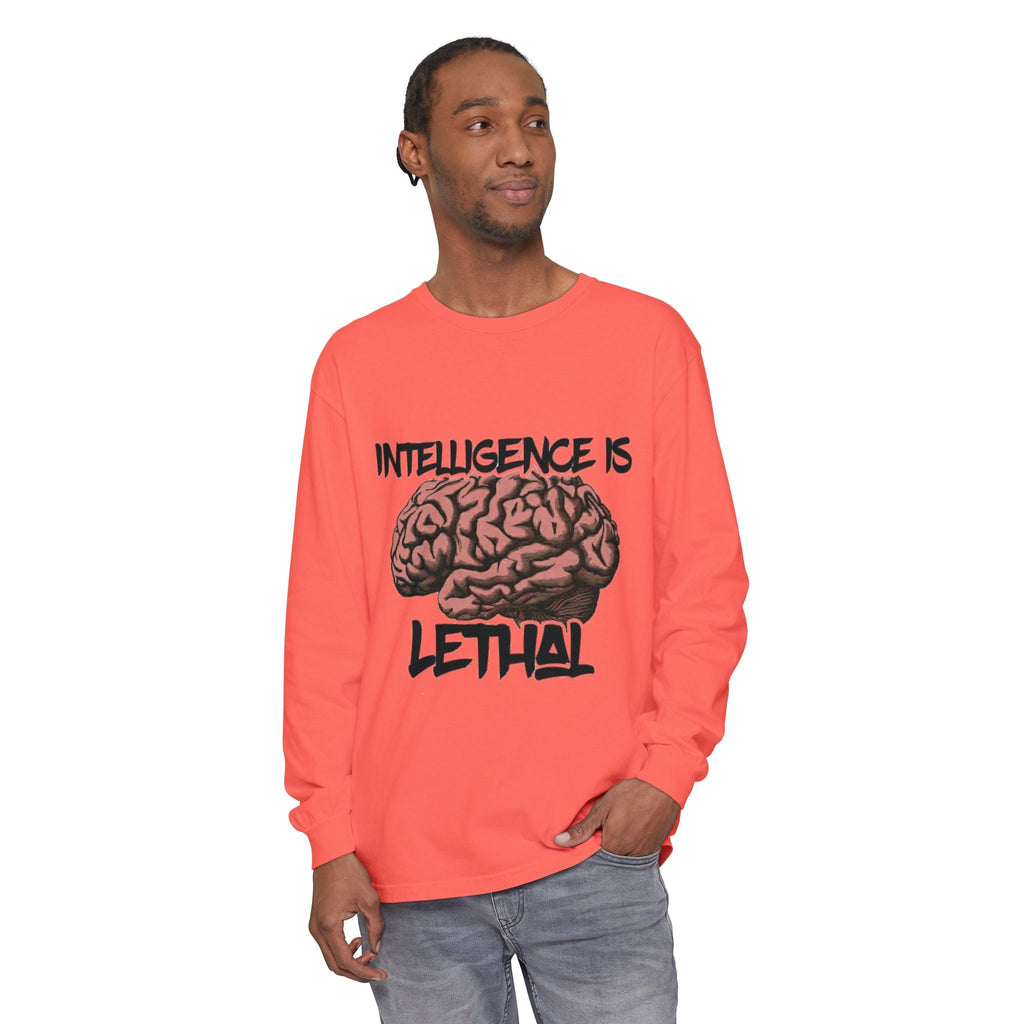Unisex Garment-dyed Long Sleeve T-Shirt Printify