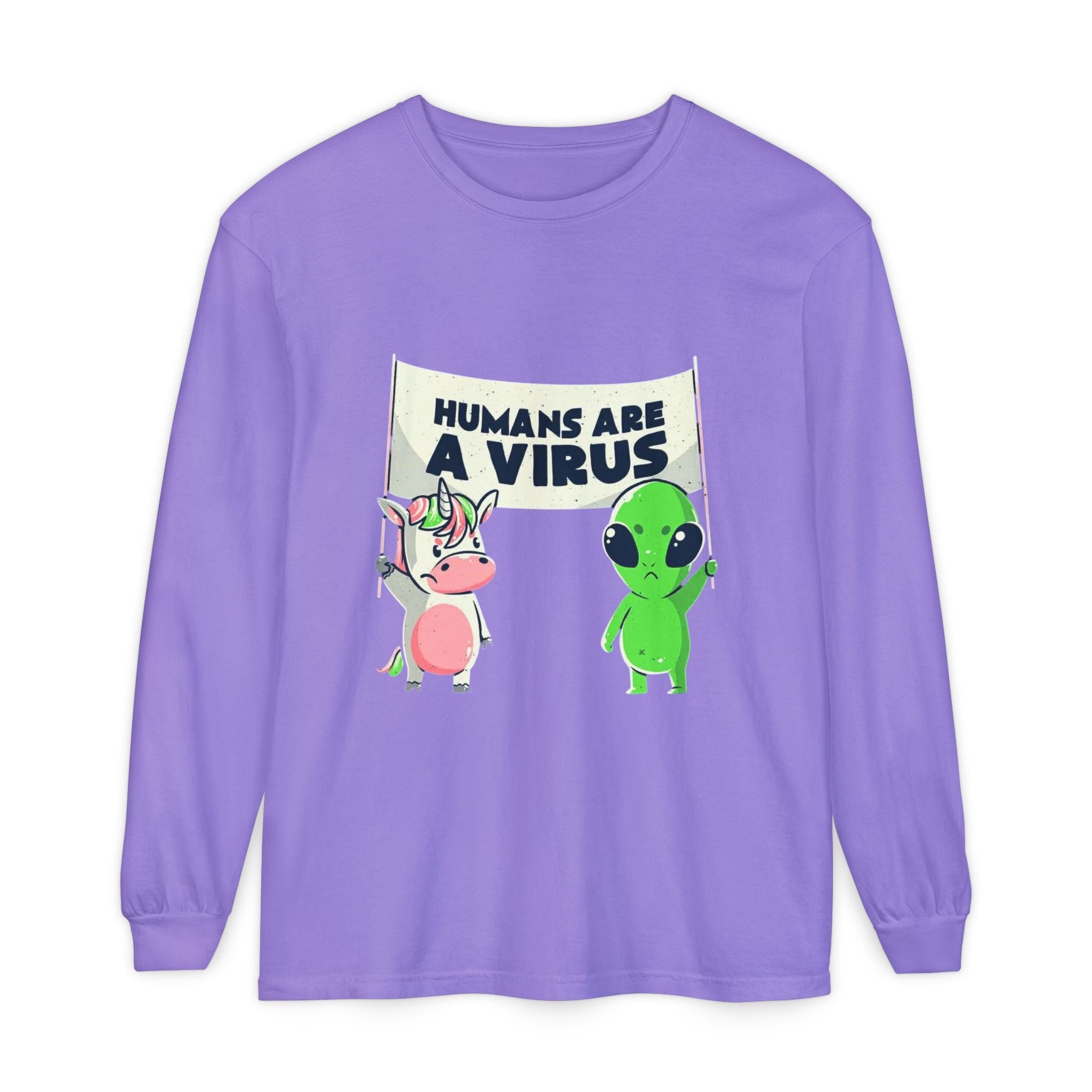 Alien Truth Long Sleeve – Humans Are a Virus Printify