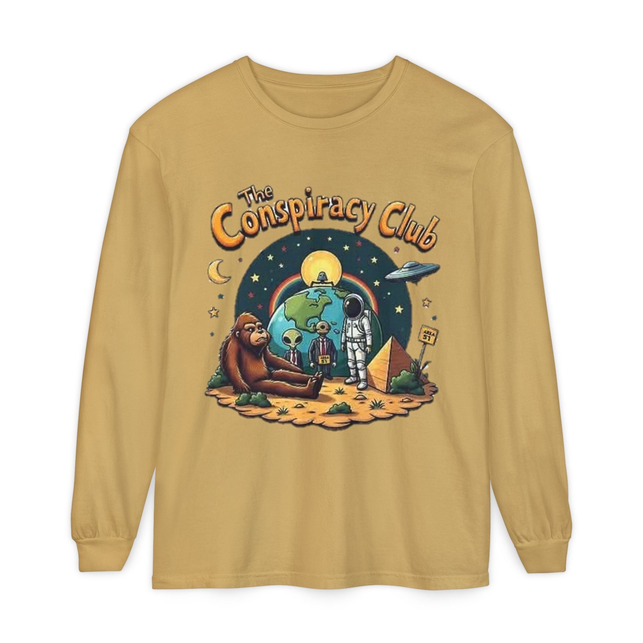 The Conspiracy Club™ Long Sleeve Shirt | UFO Alien Bigfoot Streetwear Printify
