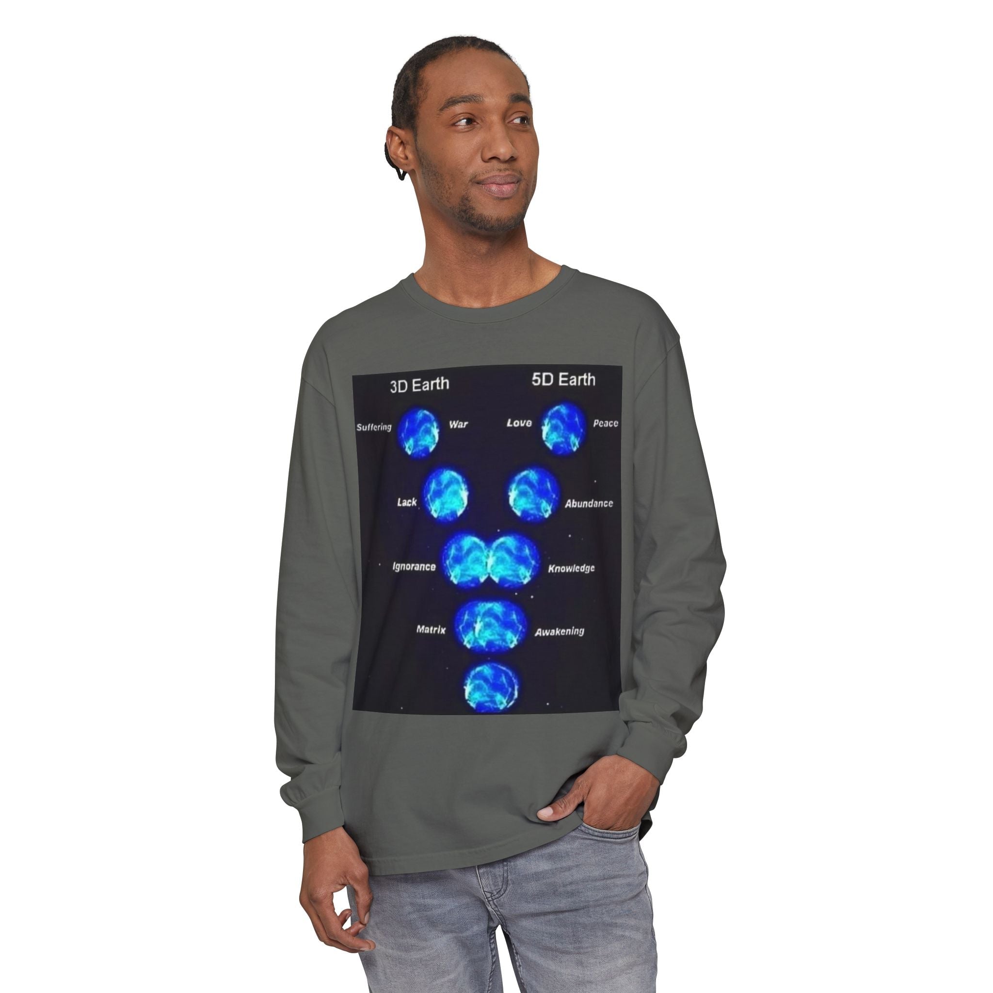 Unisex Garment-dyed Long Sleeve T-Shirt Printify