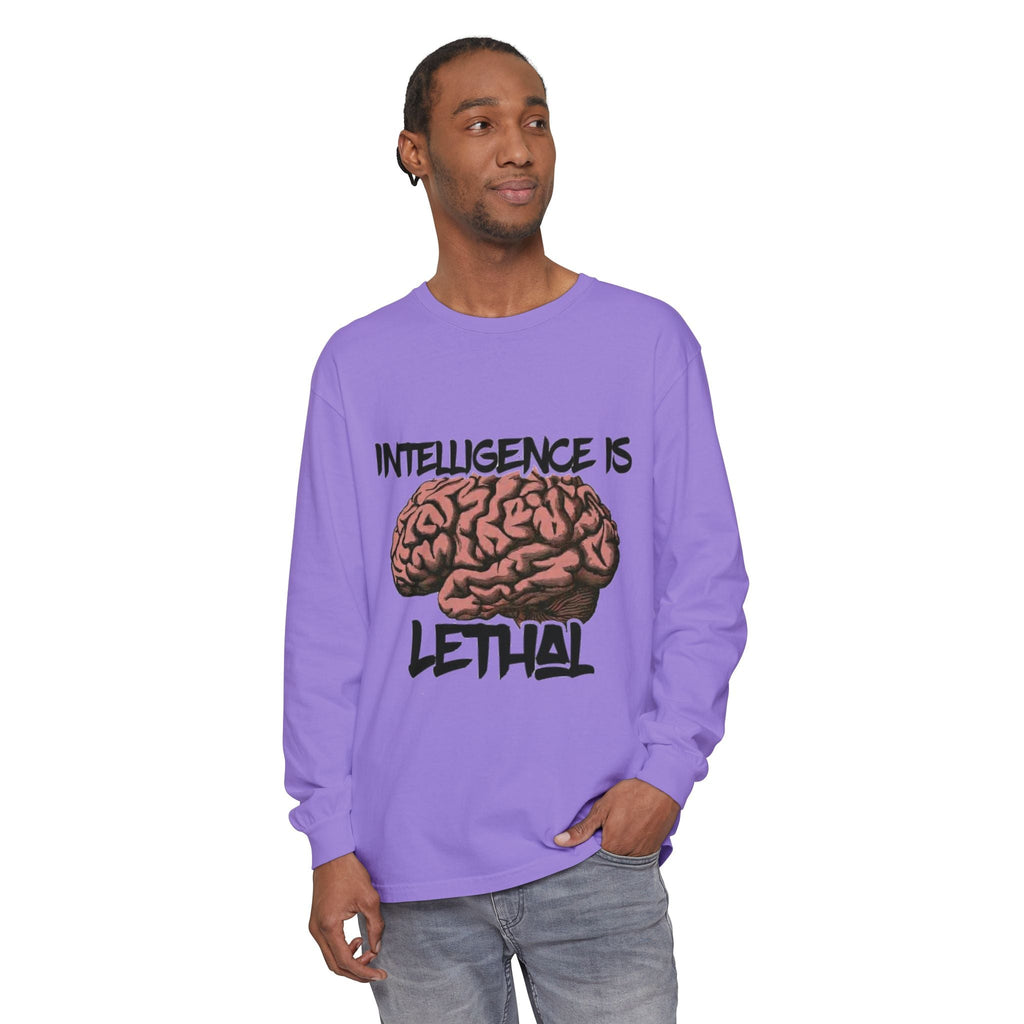 Unisex Garment-dyed Long Sleeve T-Shirt Printify