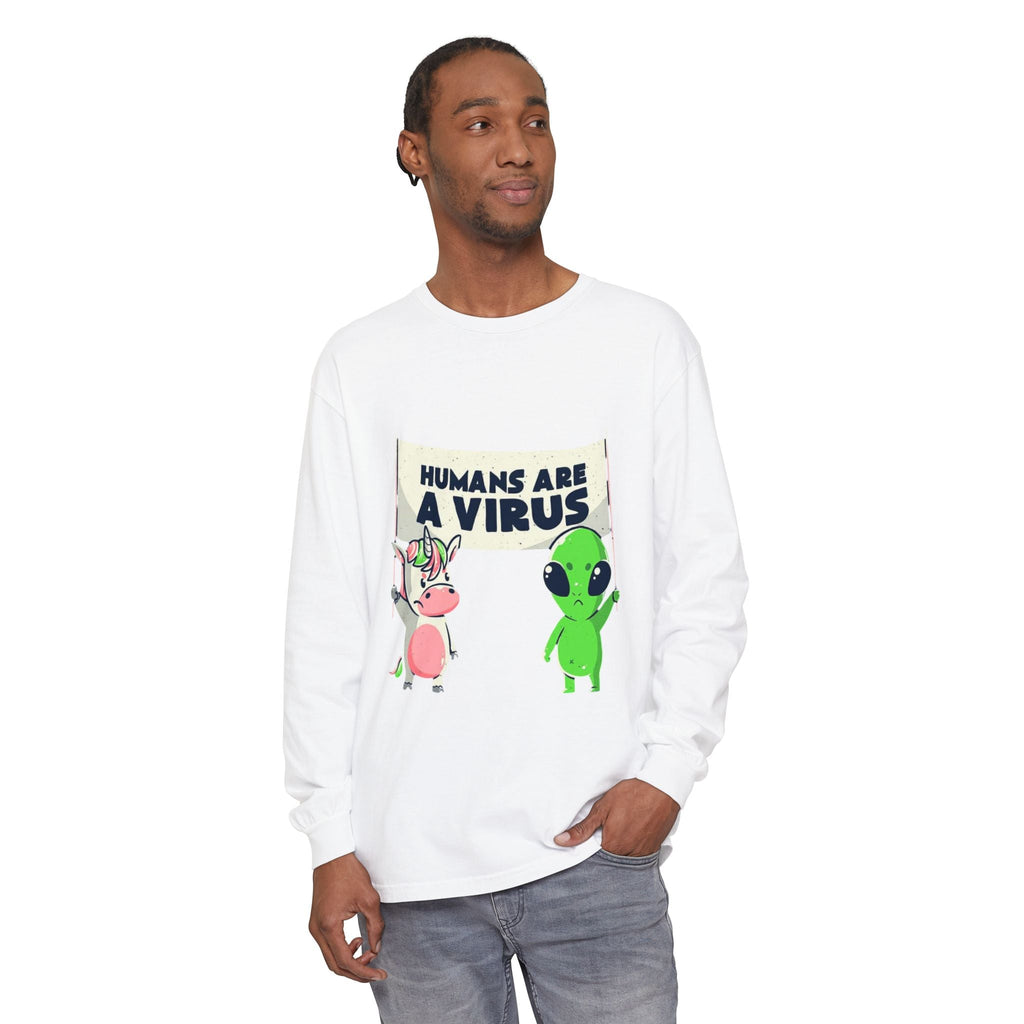 Alien Truth Long Sleeve – Humans Are a Virus Printify