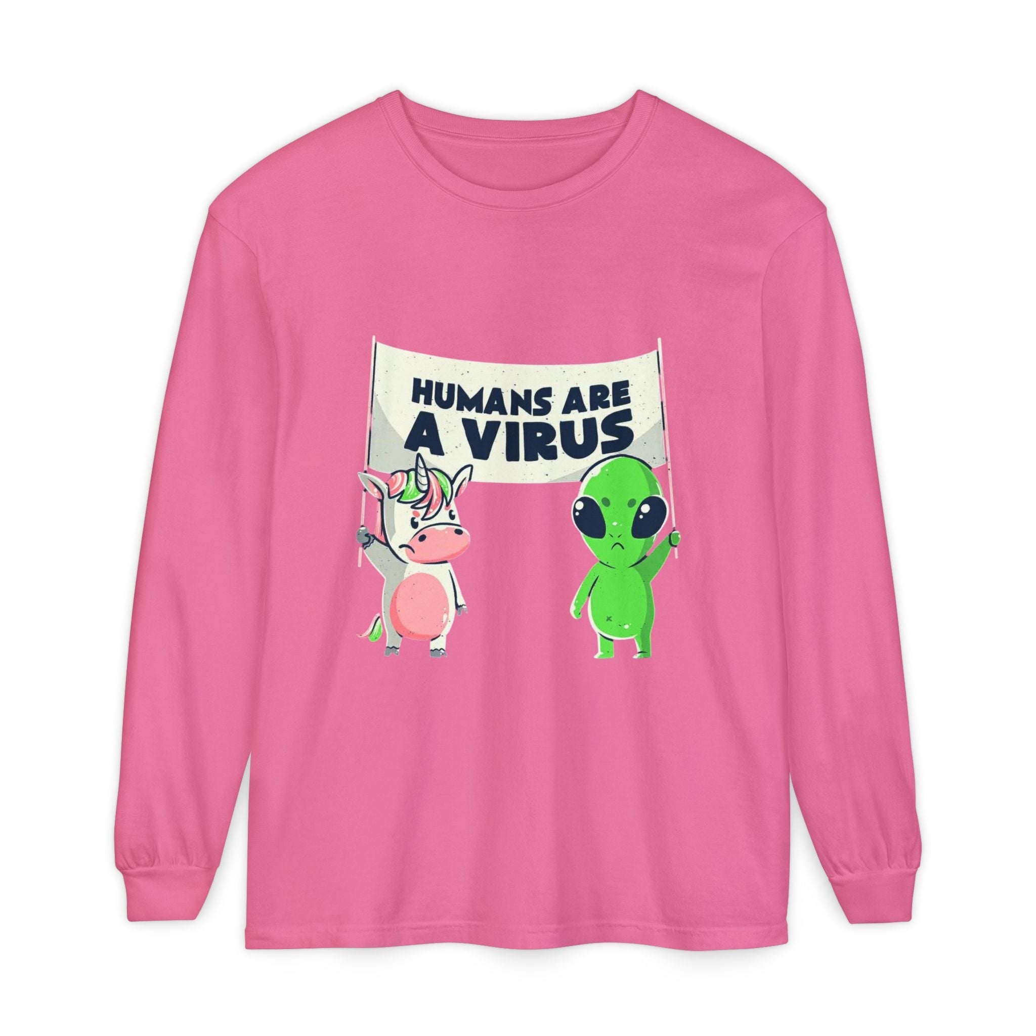Alien Truth Long Sleeve – Humans Are a Virus Printify