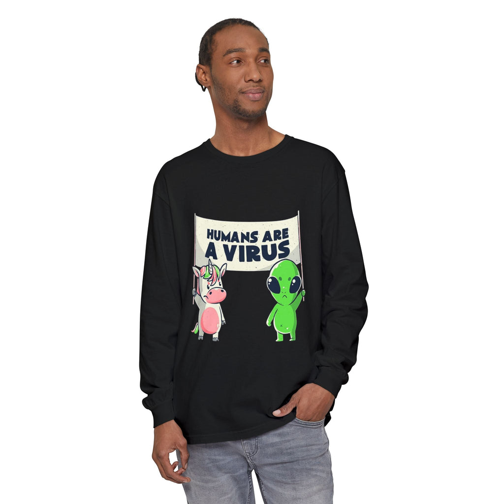 Alien Truth Long Sleeve – Humans Are a Virus Printify