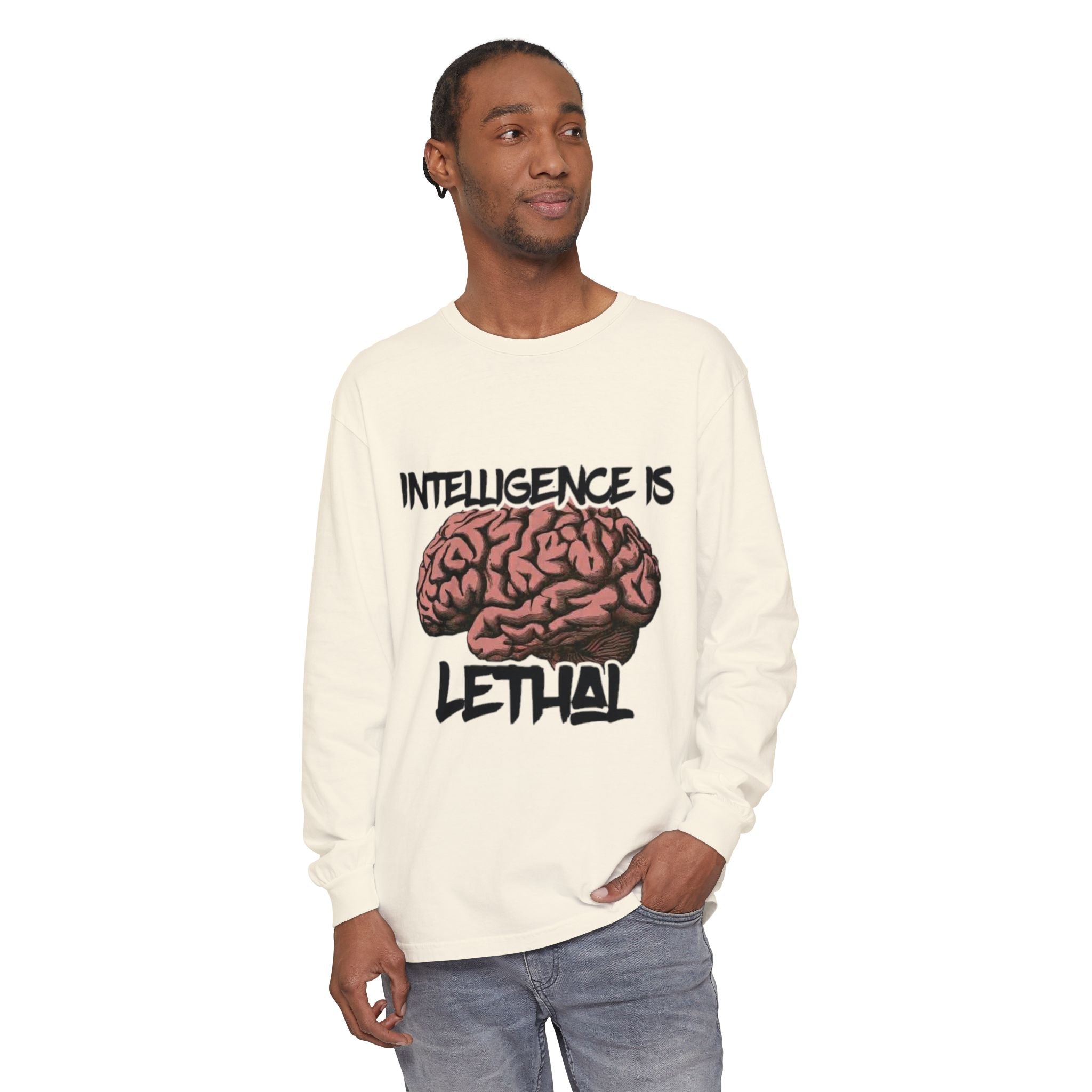 Unisex Garment-dyed Long Sleeve T-Shirt Printify