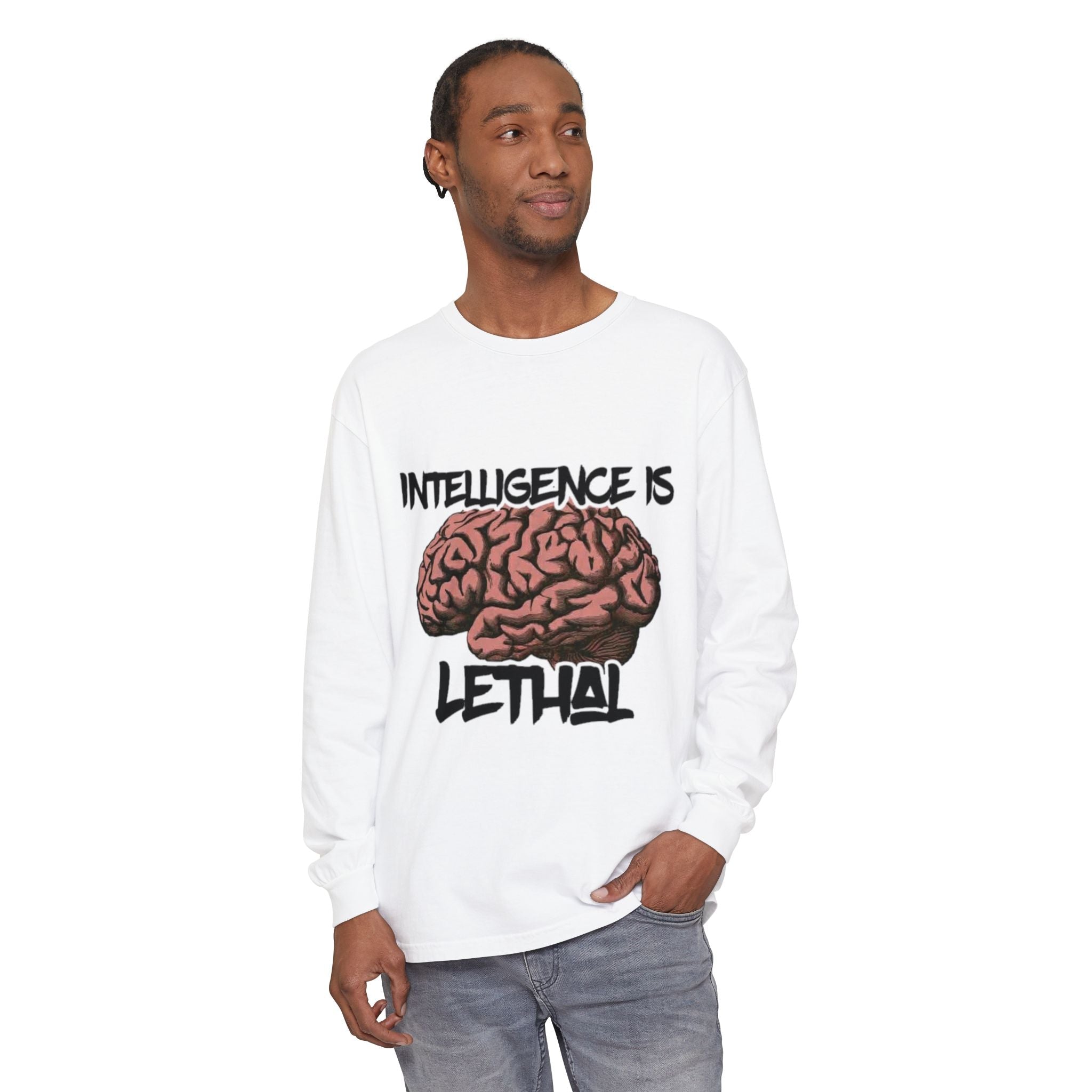 Unisex Garment-dyed Long Sleeve T-Shirt Printify
