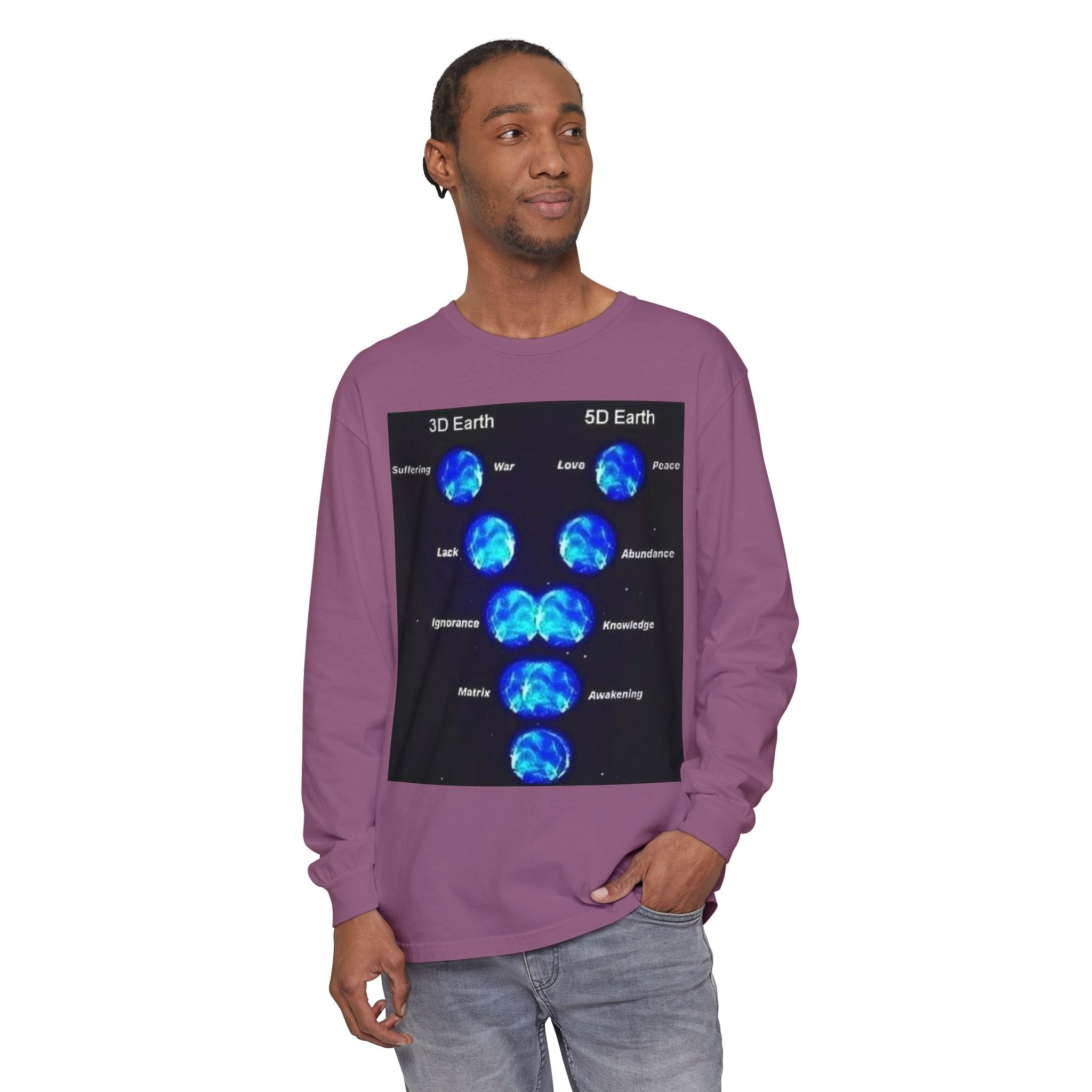 Unisex Garment-dyed Long Sleeve T-Shirt Printify
