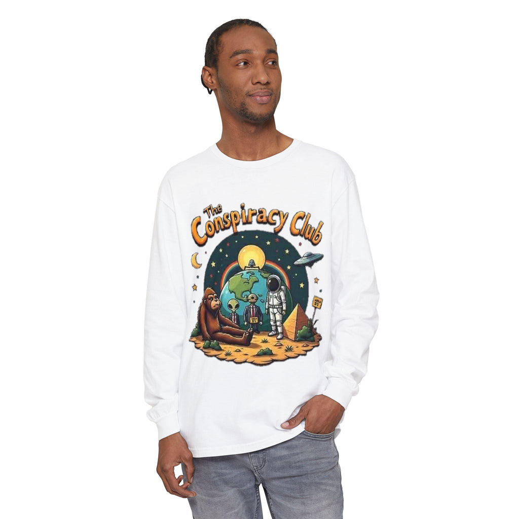 The Conspiracy Club™ Long Sleeve Shirt | UFO Alien Bigfoot Streetwear Printify