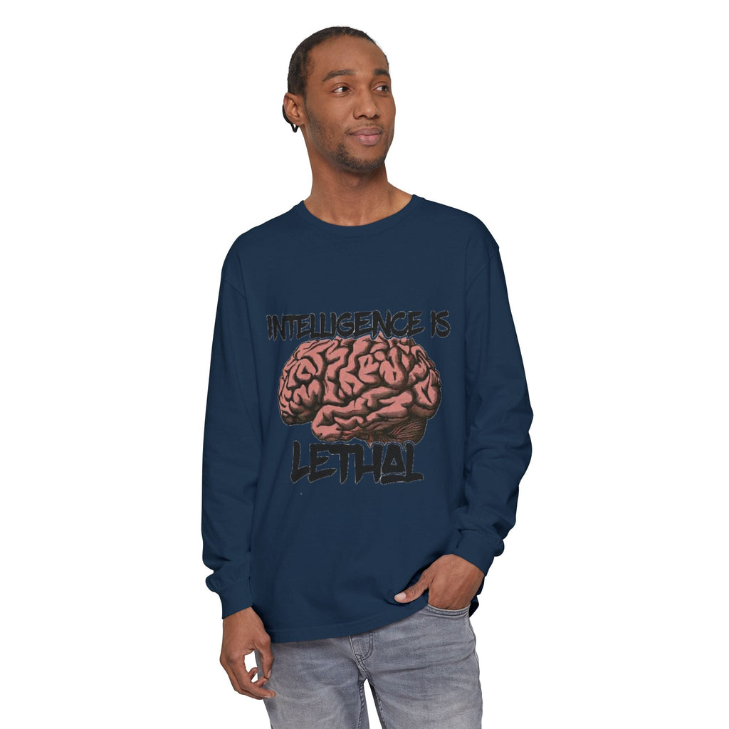 Unisex Garment-dyed Long Sleeve T-Shirt Printify
