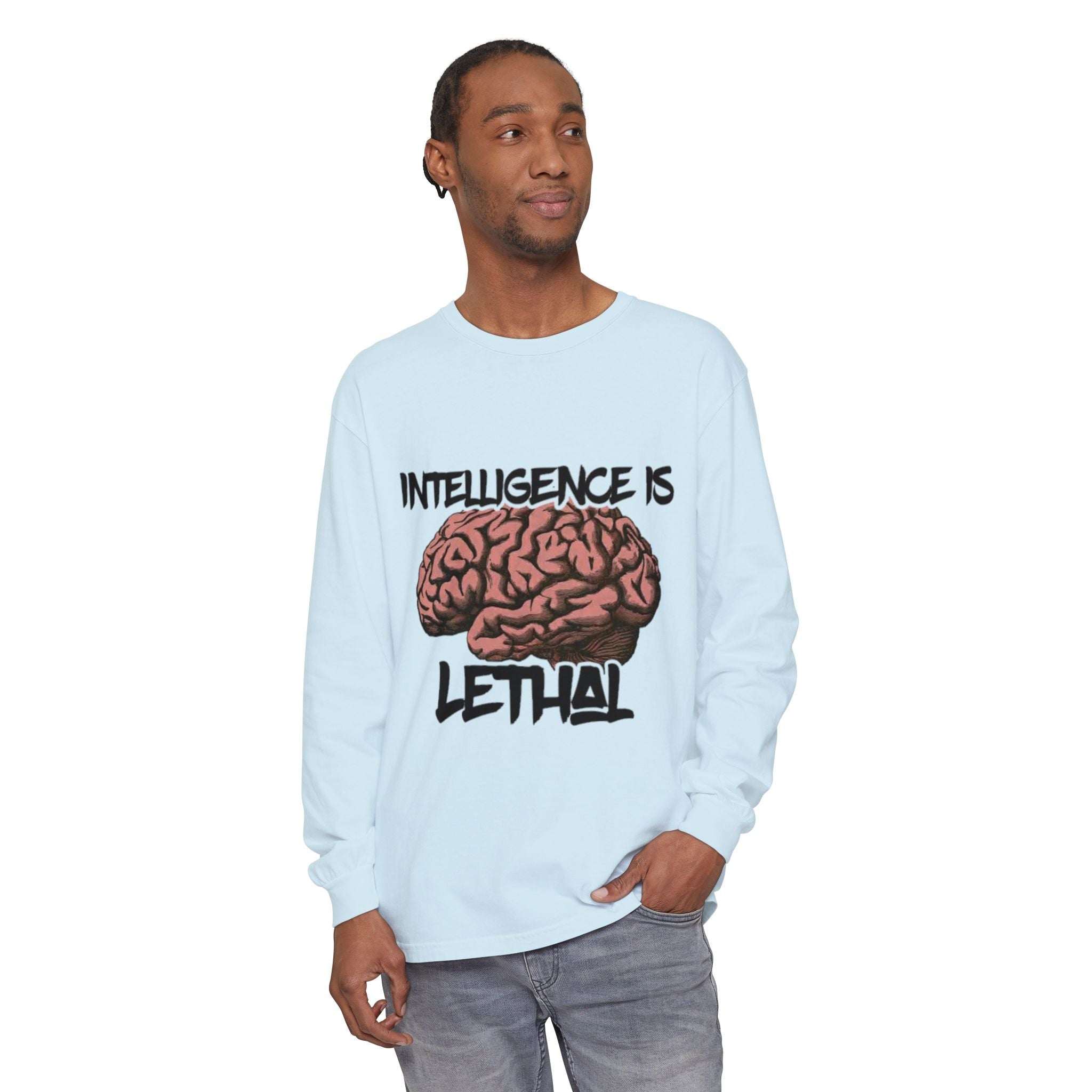 Unisex Garment-dyed Long Sleeve T-Shirt Printify