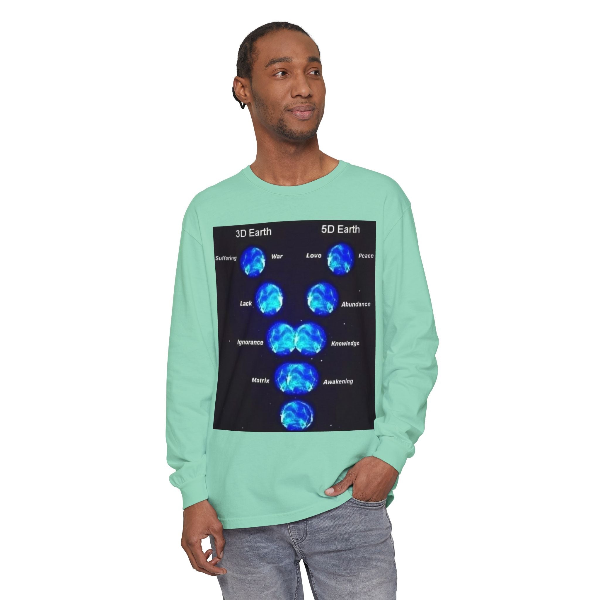Unisex Garment-dyed Long Sleeve T-Shirt Printify