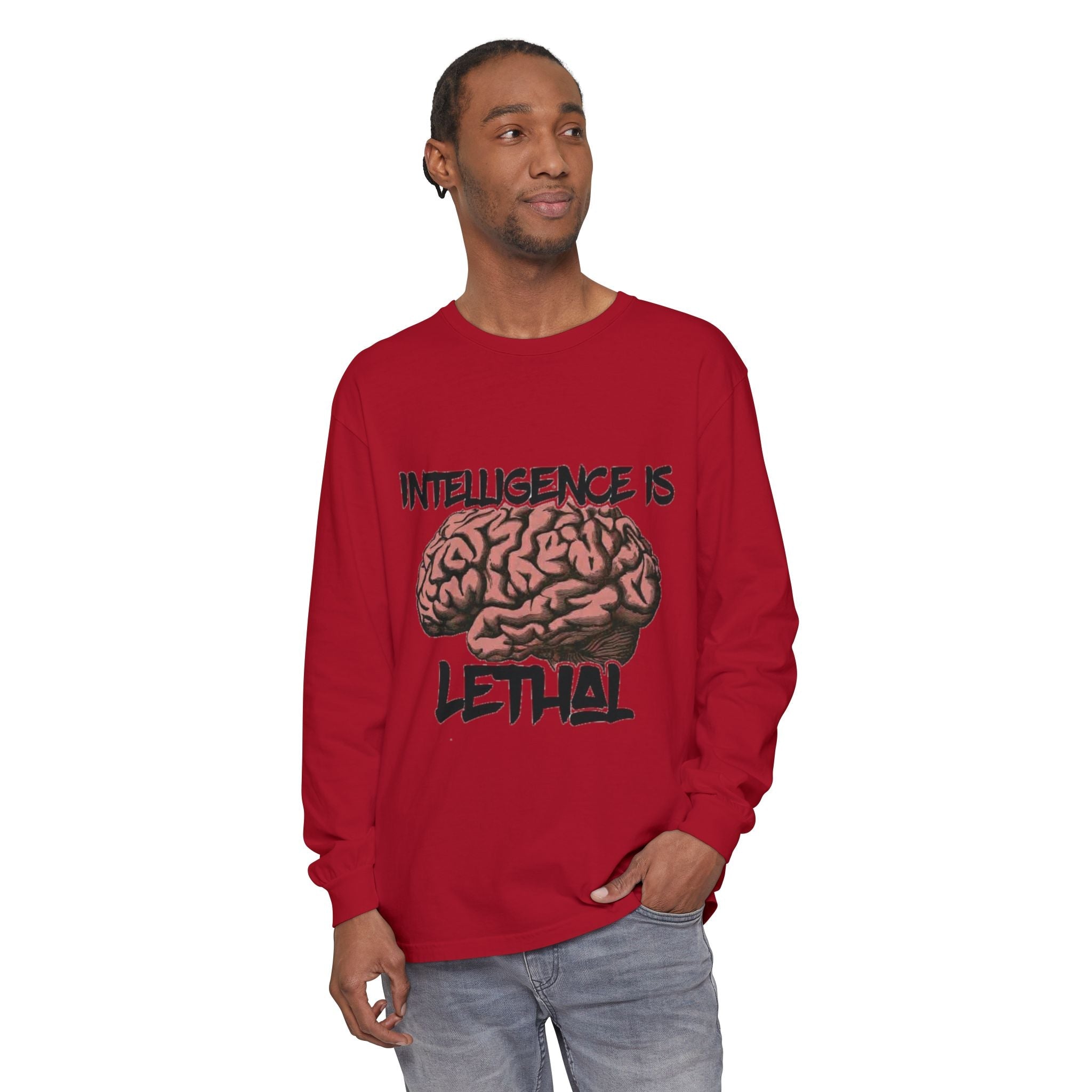 Unisex Garment-dyed Long Sleeve T-Shirt Printify
