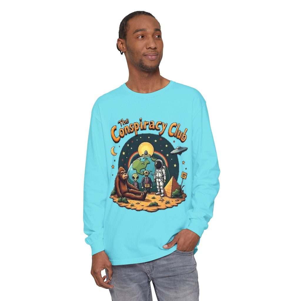 The Conspiracy Club™ Long Sleeve Shirt | UFO Alien Bigfoot Streetwear Printify