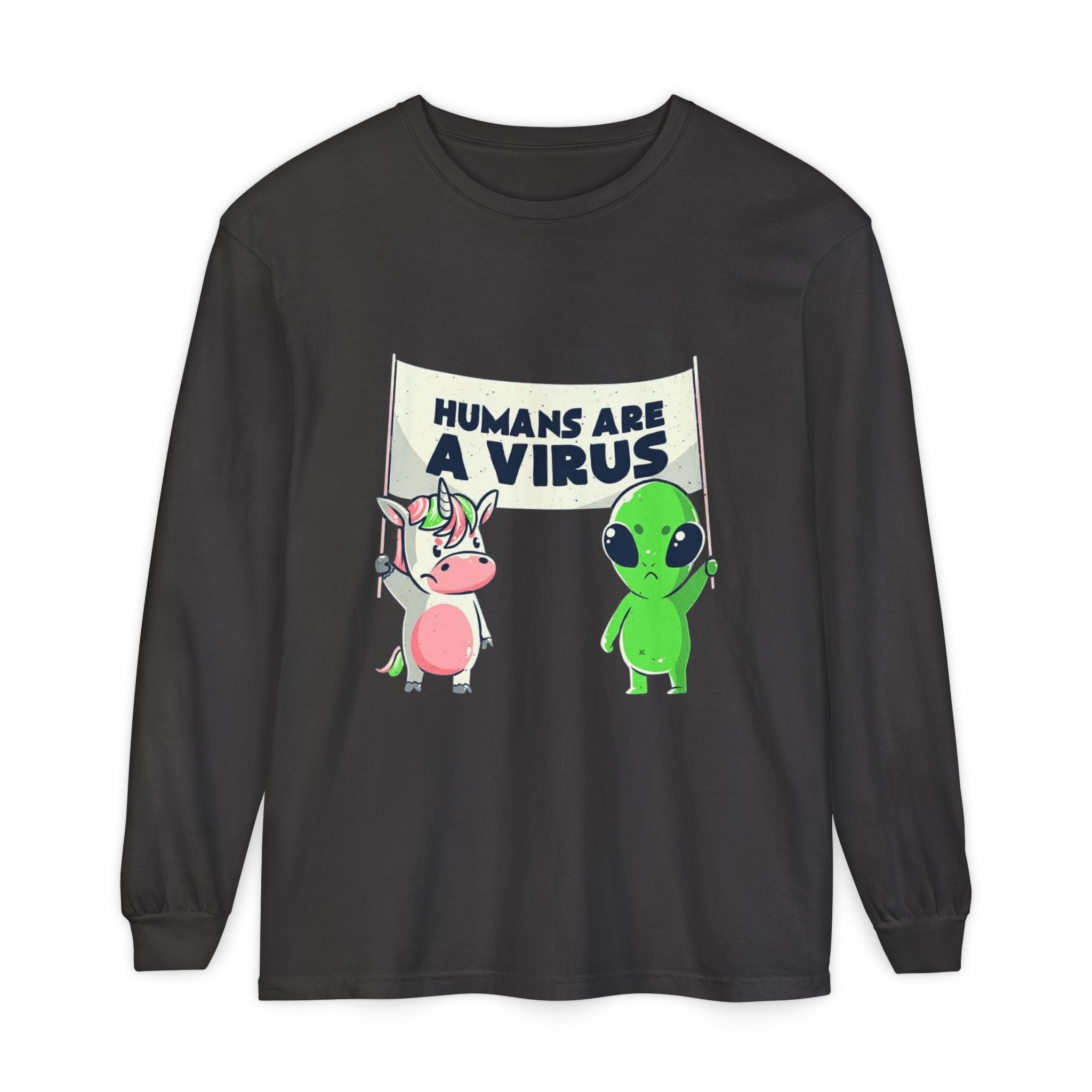Alien Truth Long Sleeve – Humans Are a Virus Printify