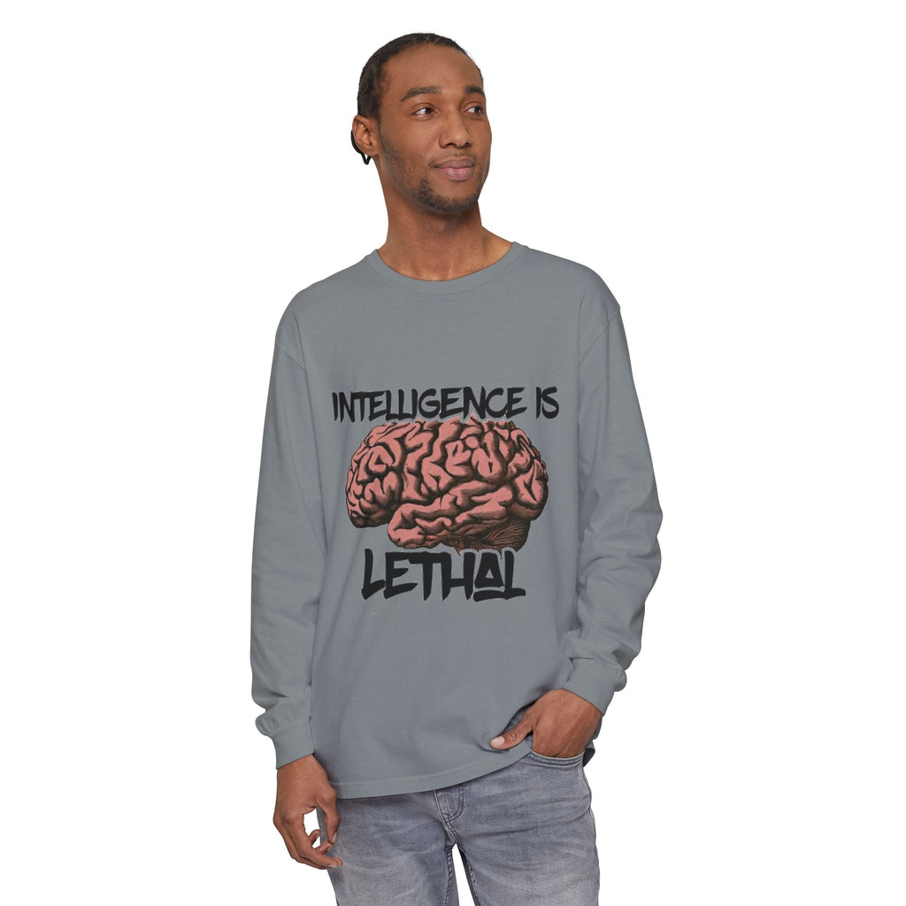 Unisex Garment-dyed Long Sleeve T-Shirt Printify