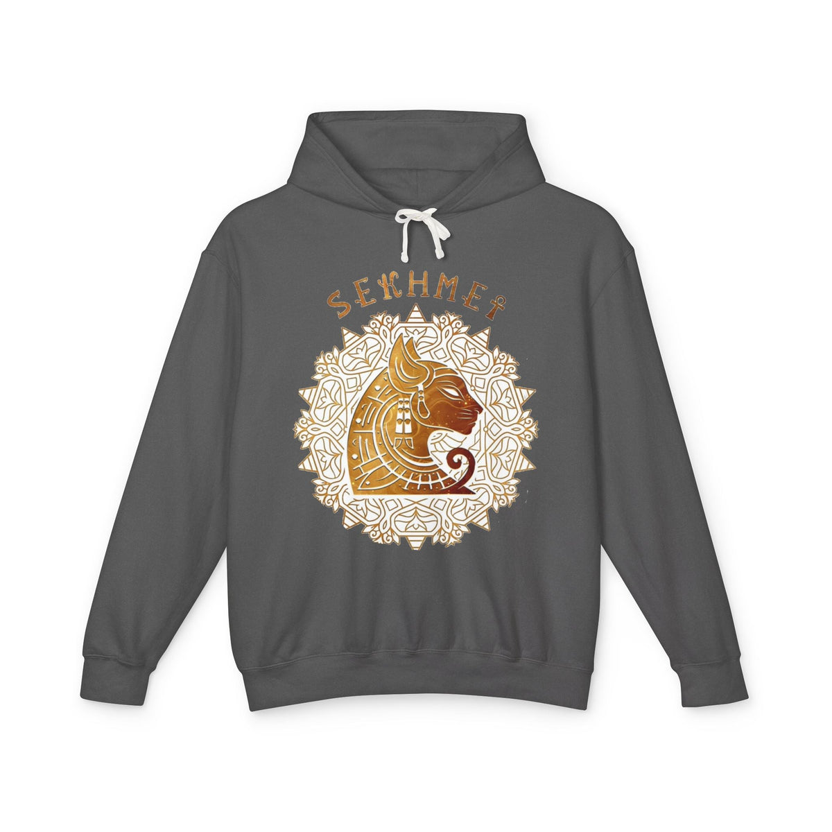 Sekhmet Lioness Goddess Hoodie — Ancient Egyptian Gold Mandala