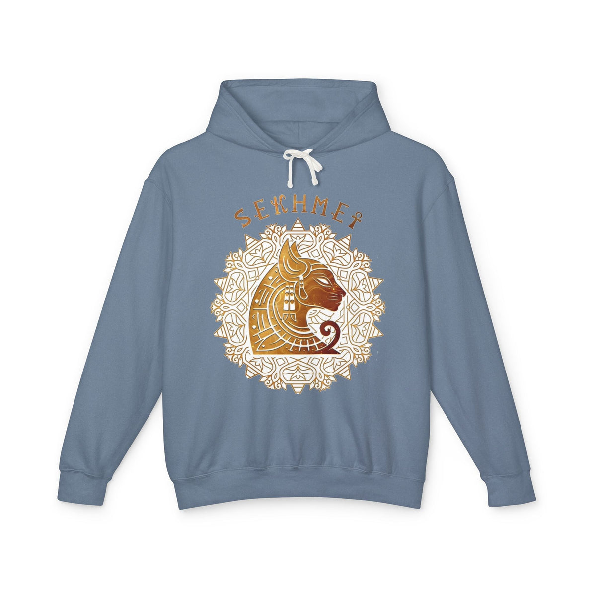 Sekhmet Lioness Goddess Hoodie — Ancient Egyptian Gold Mandala