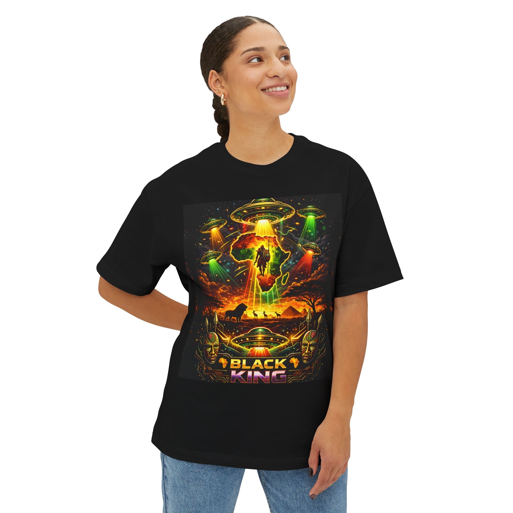 BLACK KING – Cosmic Roots Tee Printify
