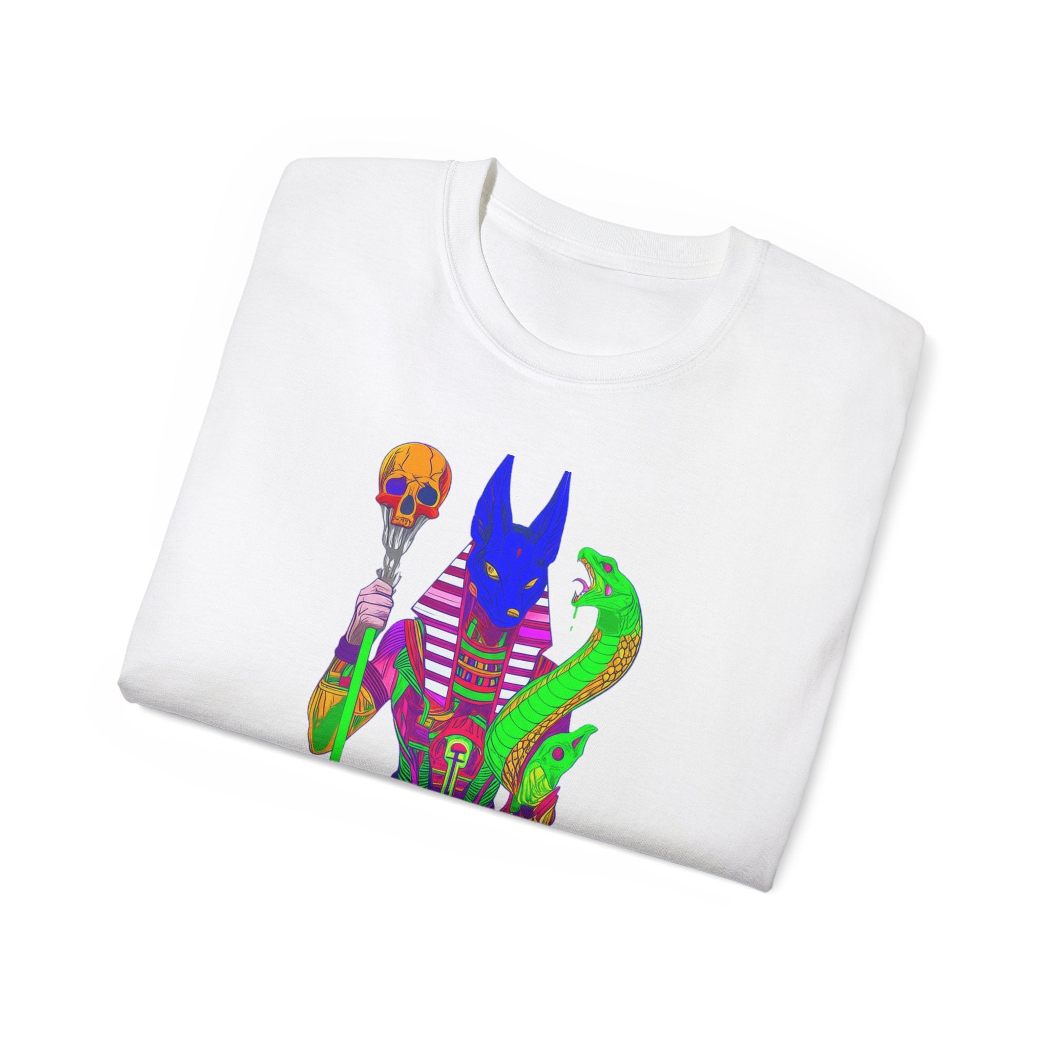 Anubis Graphic Tee — Spiritual Streetwear Unisex Ultra Cotton Shirt Printify