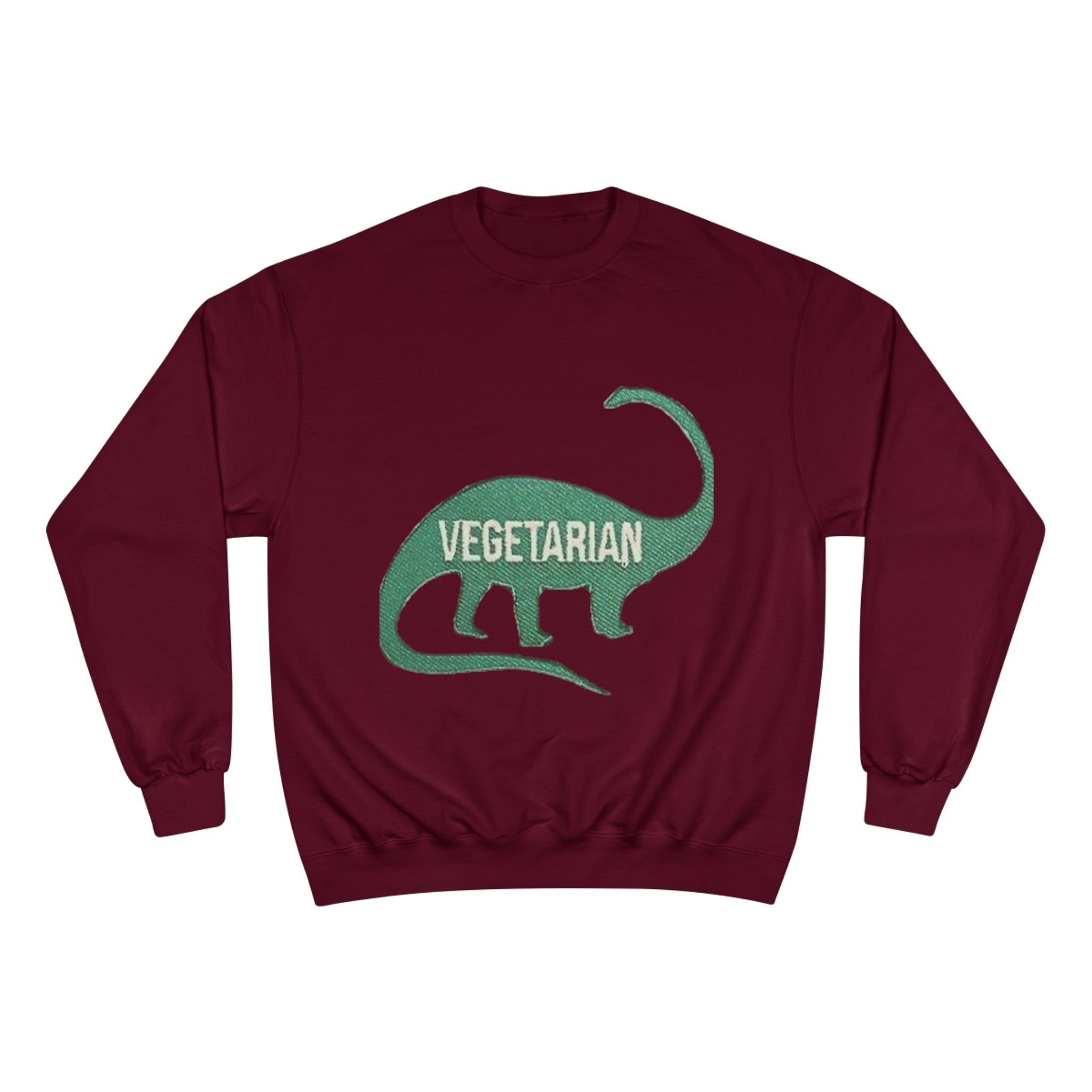 Vegetarian Dinosaur Sweatshirt — Retro Dino Crewneck for Vegans Printify