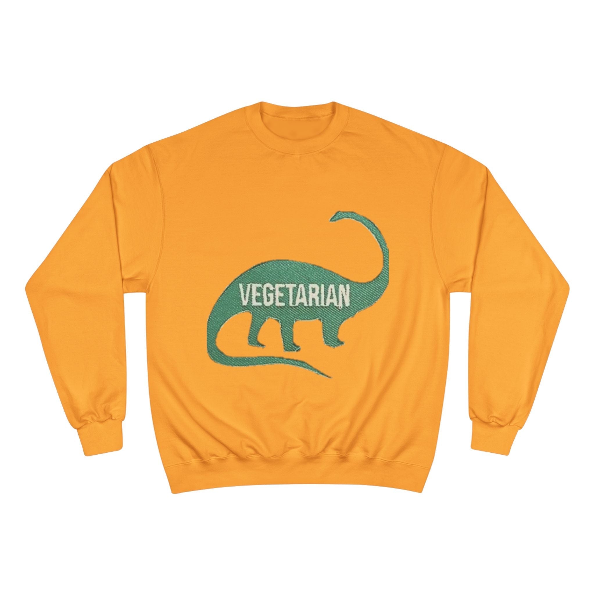 Vegetarian Dinosaur Sweatshirt — Retro Dino Crewneck for Vegans Printify