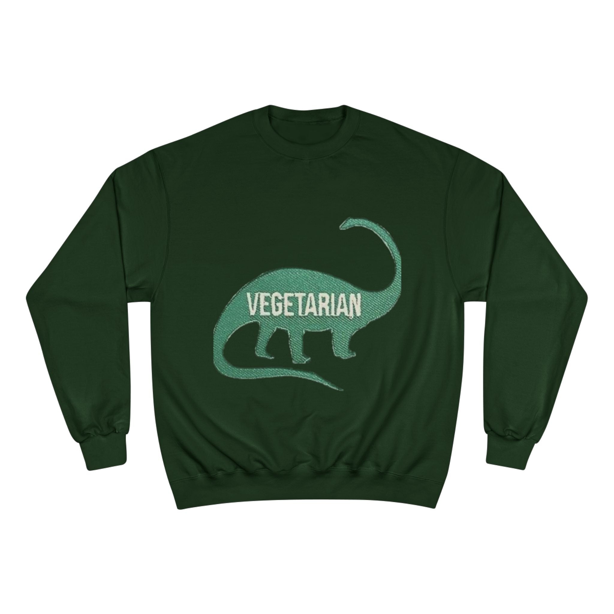 Vegetarian Dinosaur Sweatshirt — Retro Dino Crewneck for Vegans Printify