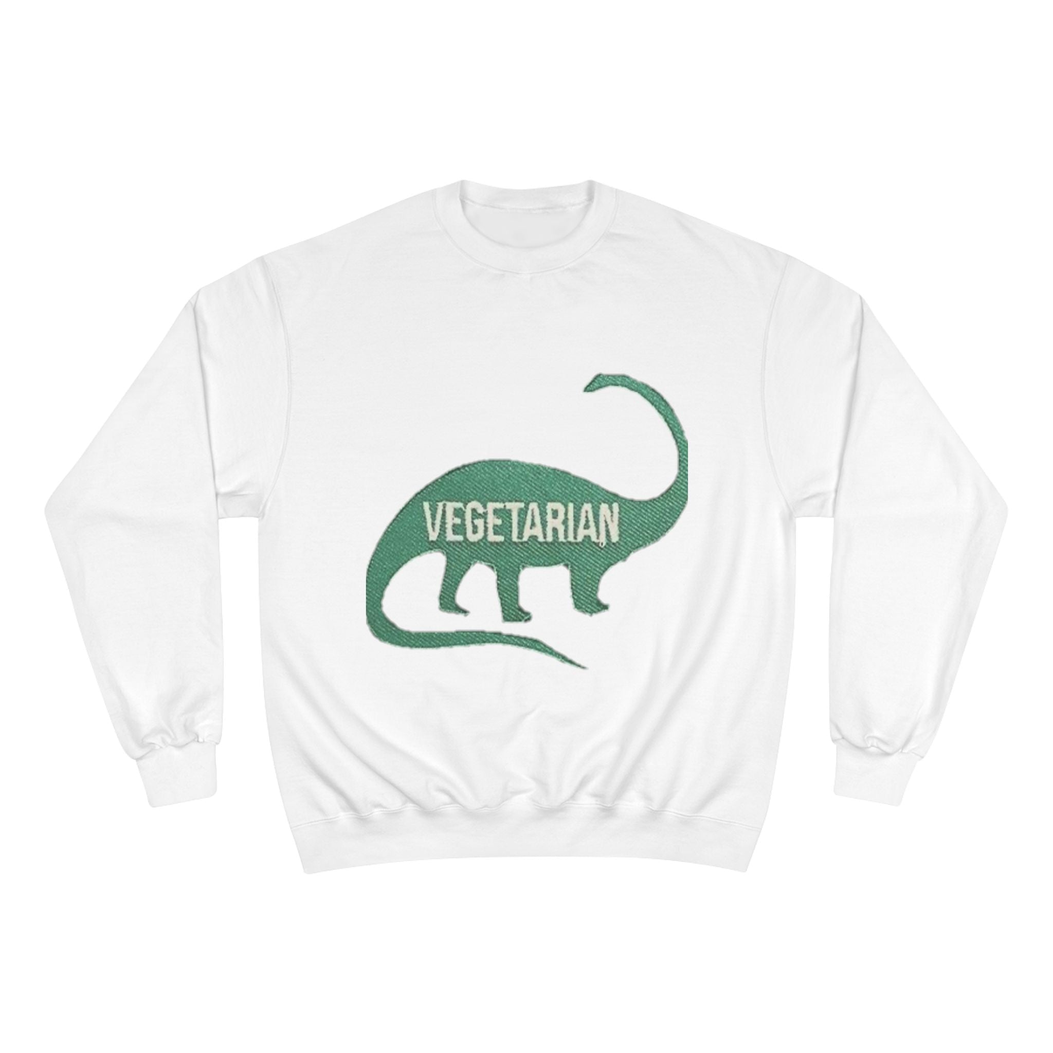 Vegetarian Dinosaur Sweatshirt — Retro Dino Crewneck for Vegans Printify